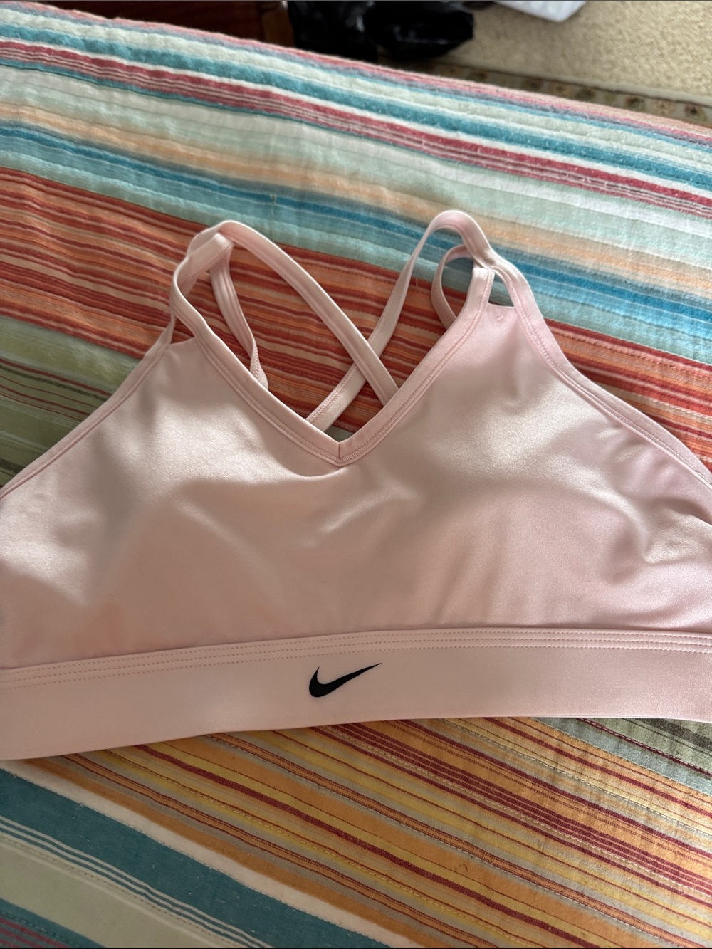 Nike Light Pink Cross-Back Sports Bra